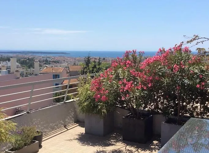 Avec Grande Terrasse ,et Vue Sur La Baie De Cannes ル·カネ